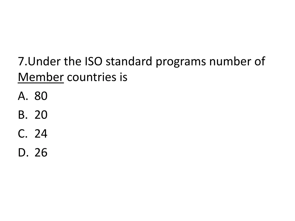 7 under the iso standard programs number