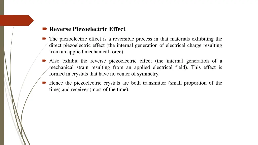 reverse piezoelectric effect