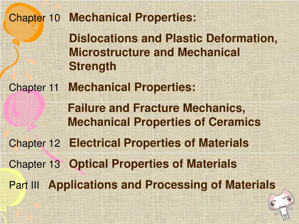 chapter 10 mechanical properties