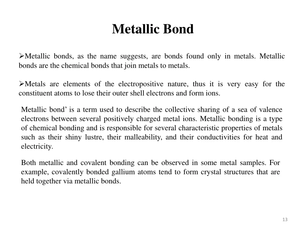 metallic bond