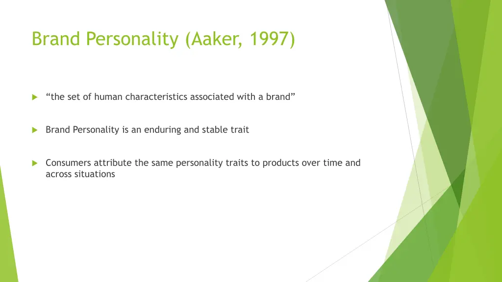 brand personality aaker 1997