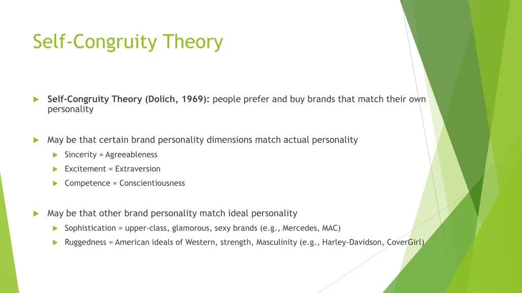 self congruity theory