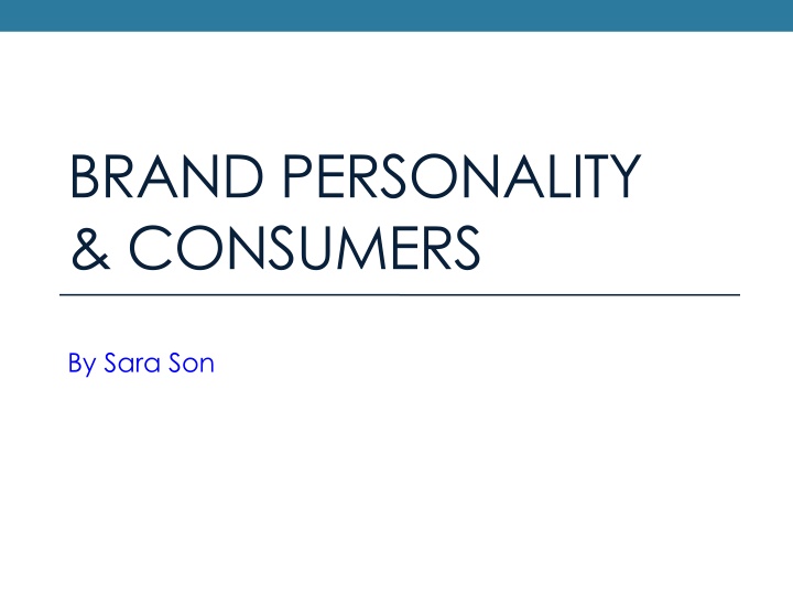 brand personality consumers