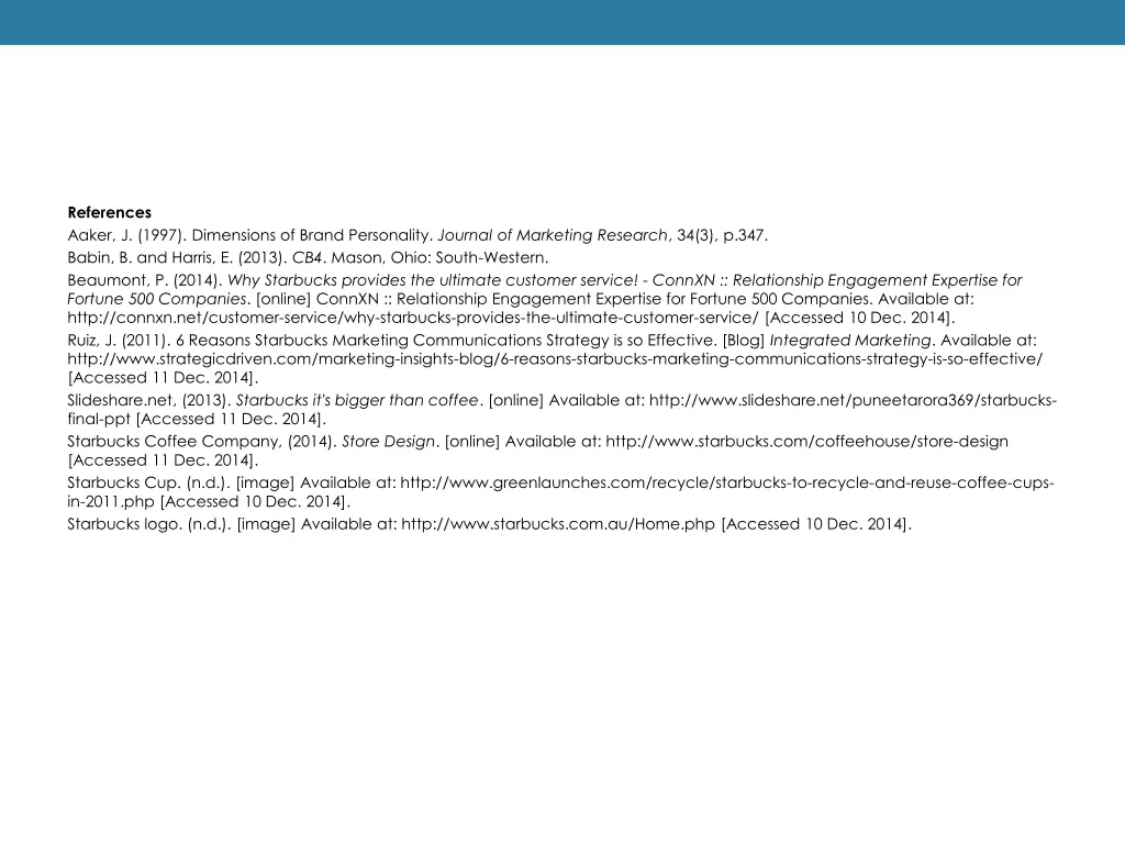 references aaker j 1997 dimensions of brand