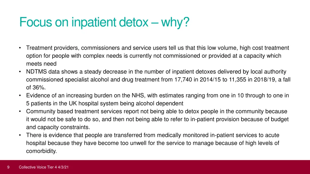 focus on inpatient detox why