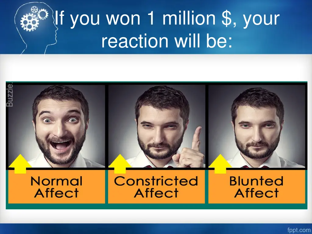 if you won 1 million your reaction will be