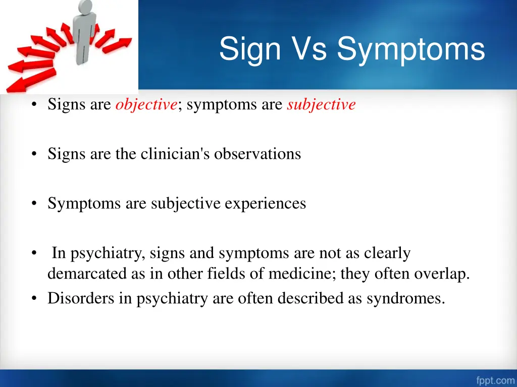 sign vs symptoms