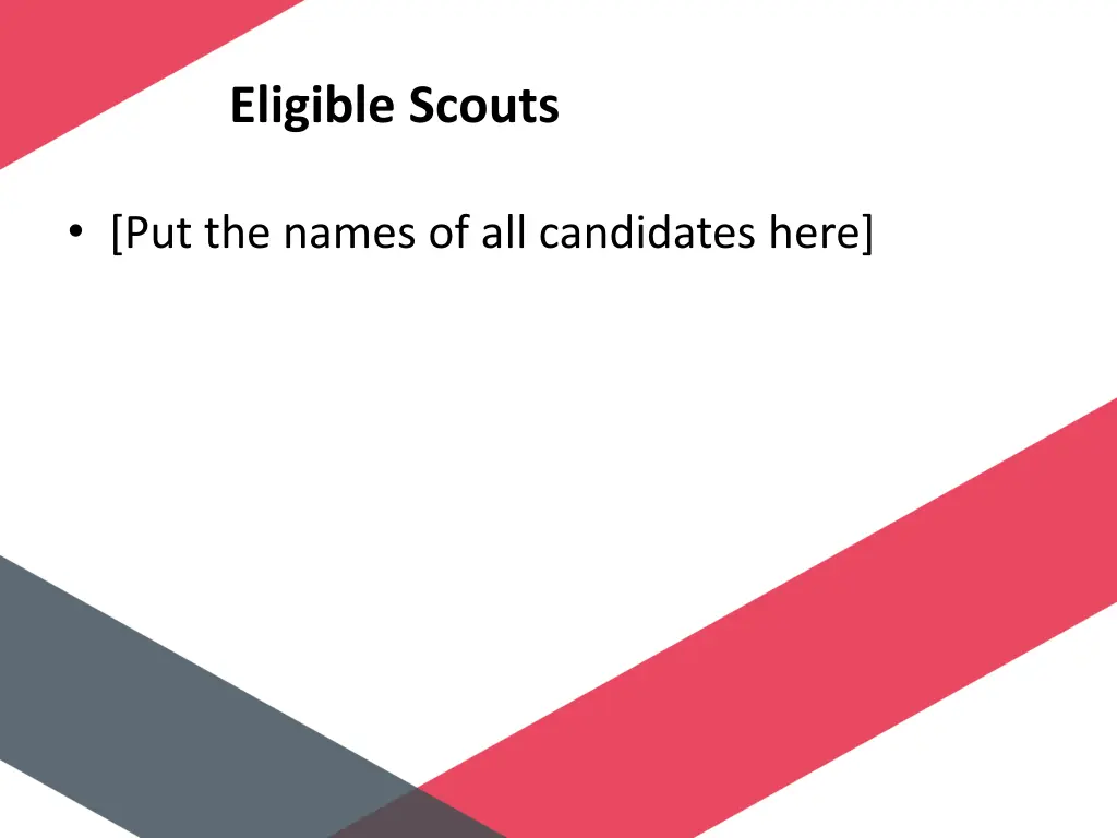 eligible scouts