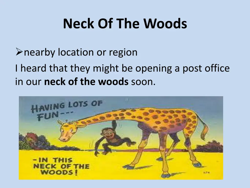 neck of the woods