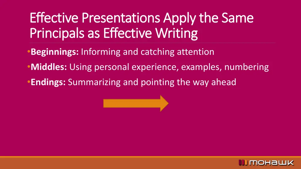 effective presentations apply the same effective