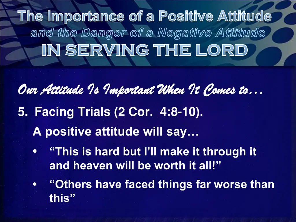 the importance of a positive attitude 13