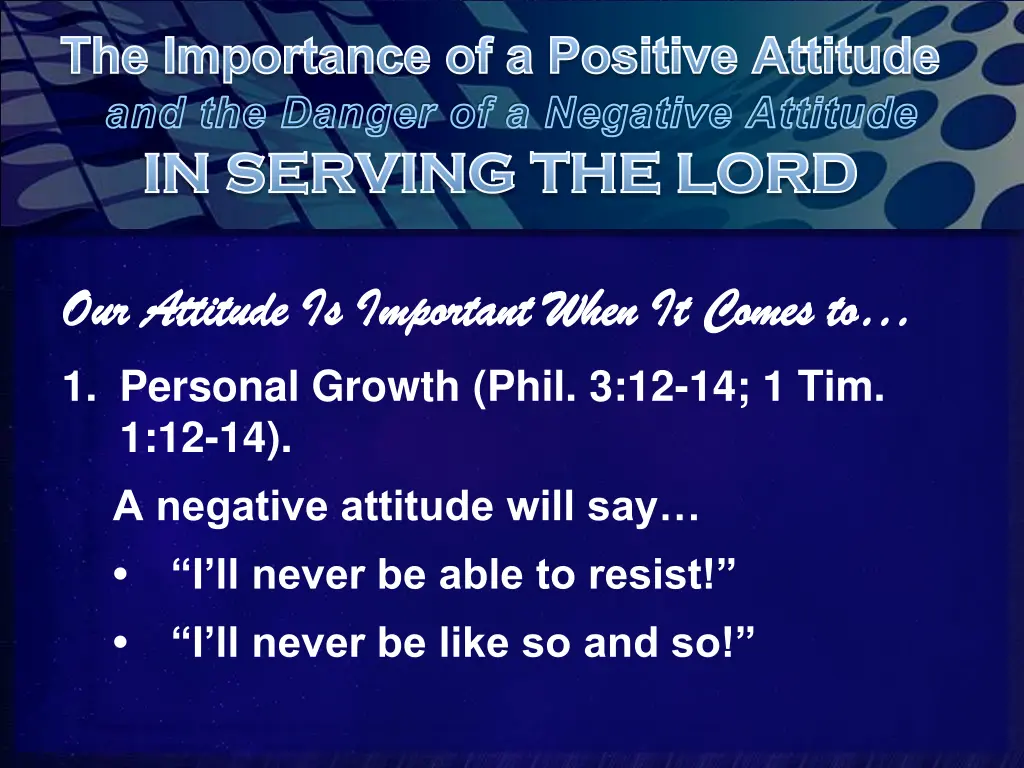 the importance of a positive attitude 5