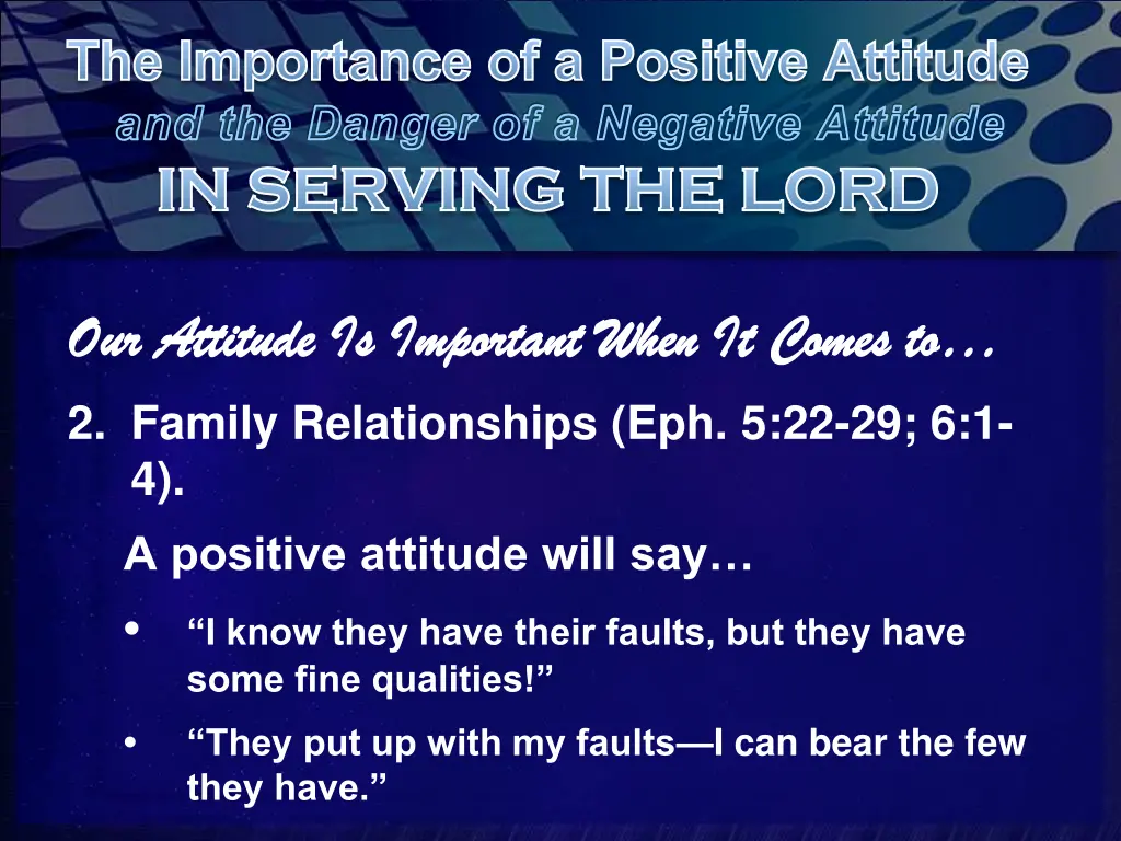 the importance of a positive attitude 7