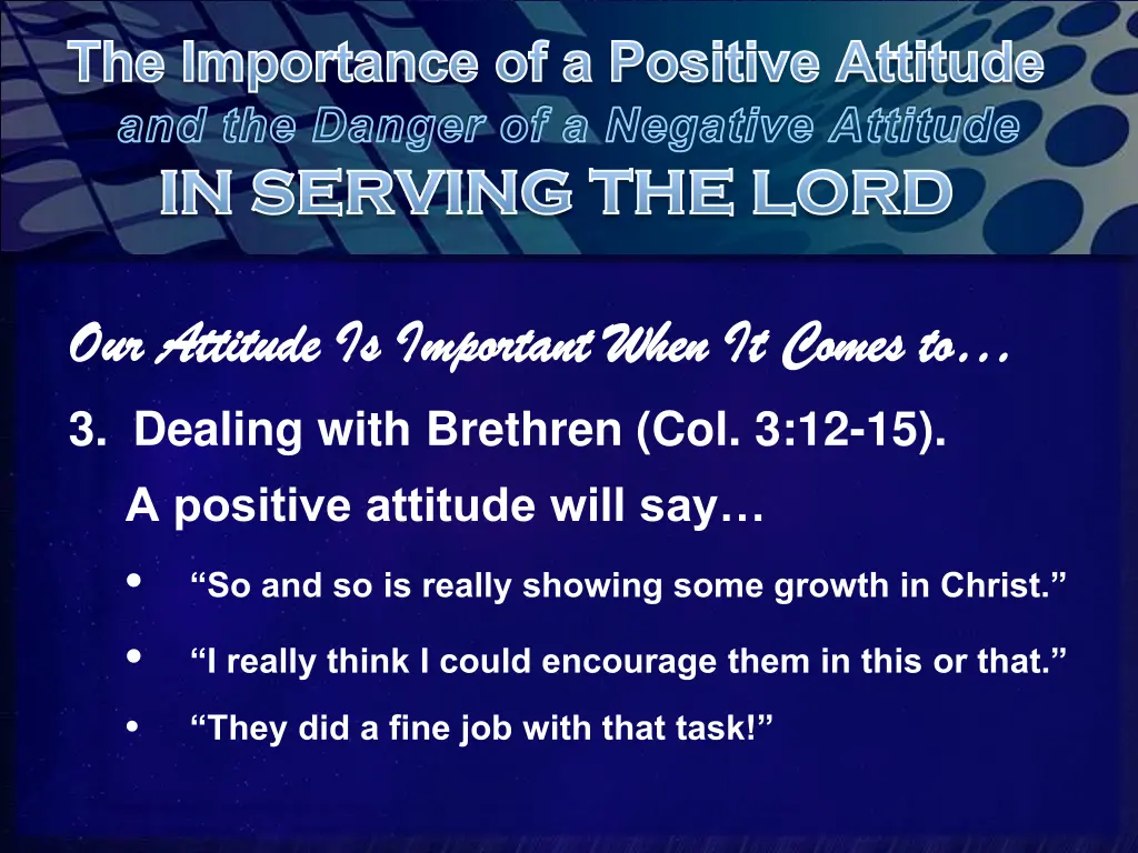 the importance of a positive attitude 8