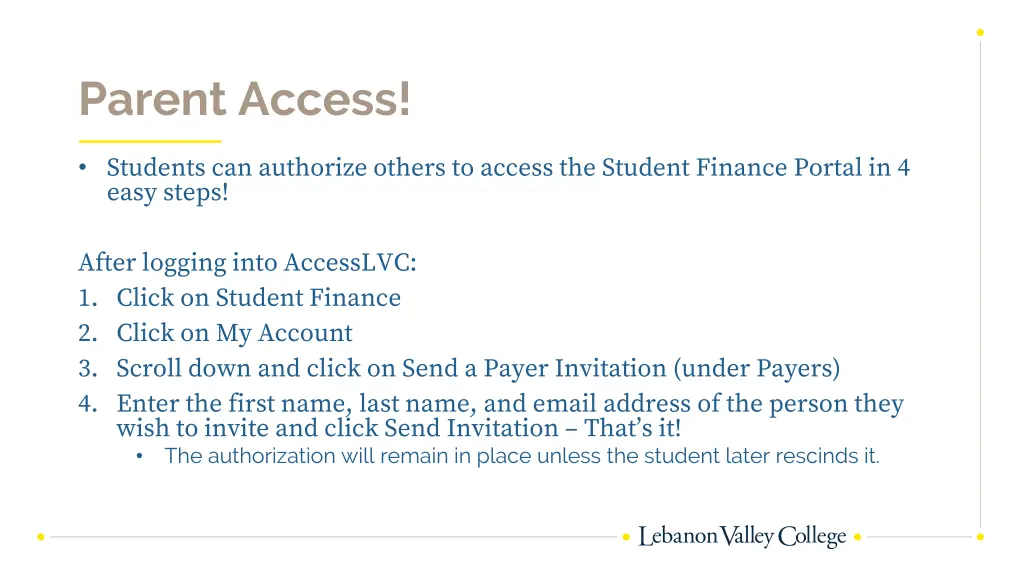 parent access