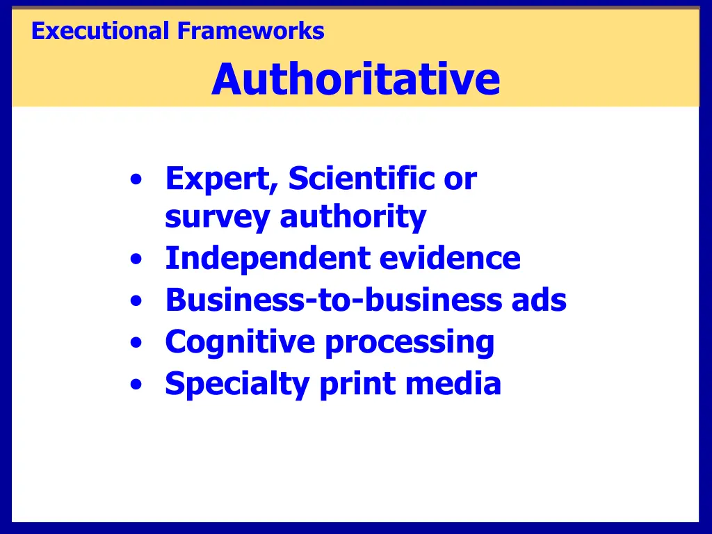 executional frameworks 4