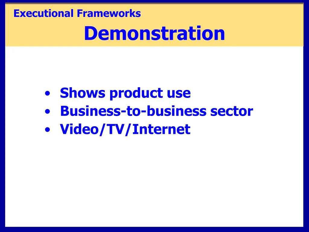 executional frameworks 5