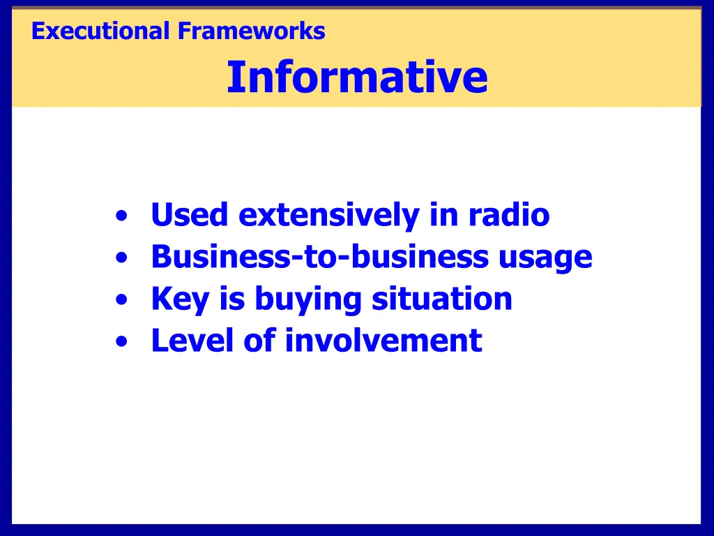 executional frameworks 7