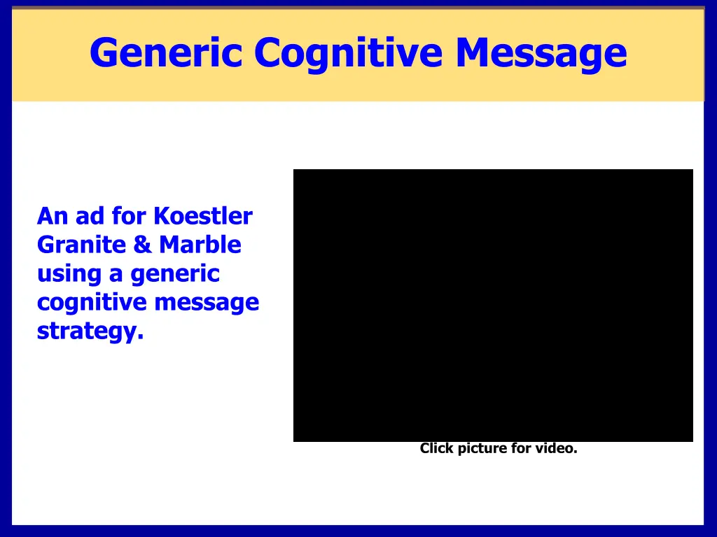 generic cognitive message