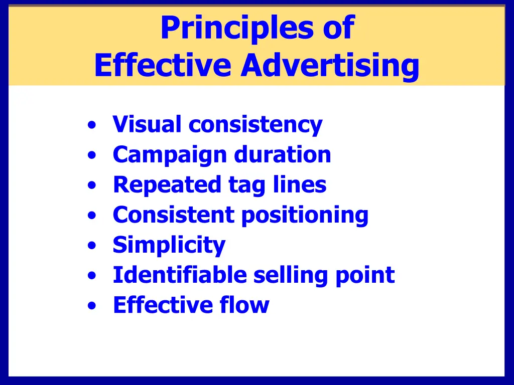 principles of effective advertising