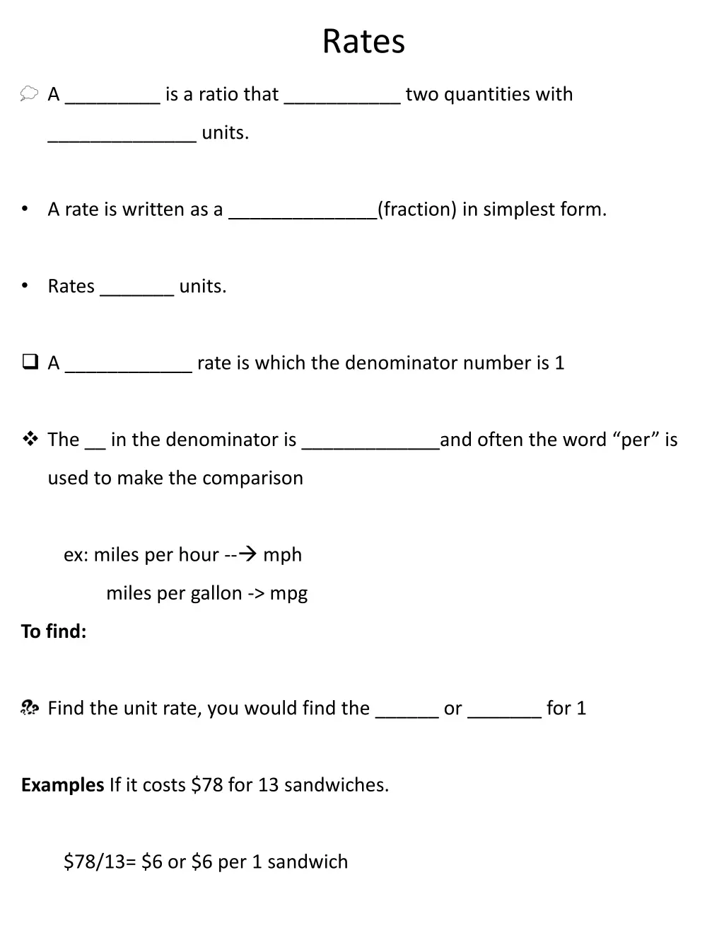 rates