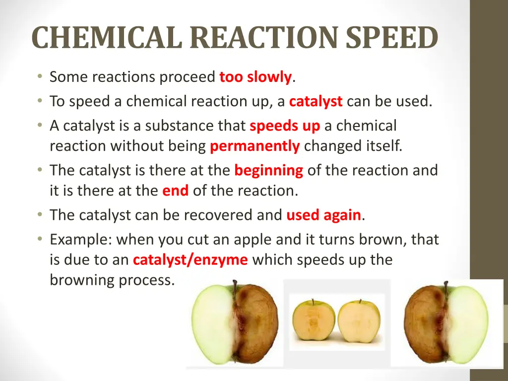 chemical reaction speed