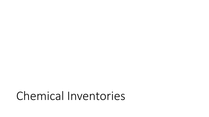 chemical inventories