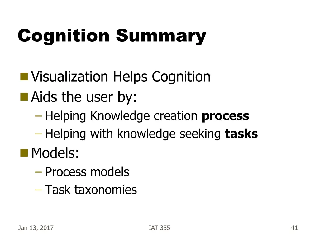 cognition summary 1