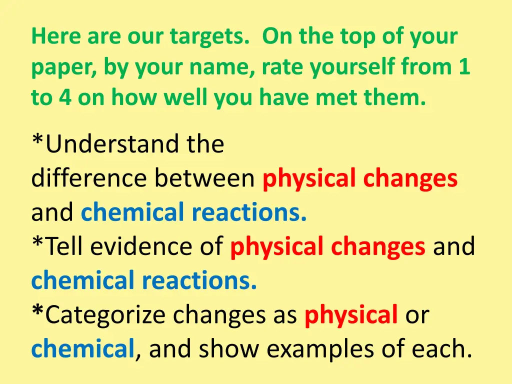 here are our targets on the top of your paper