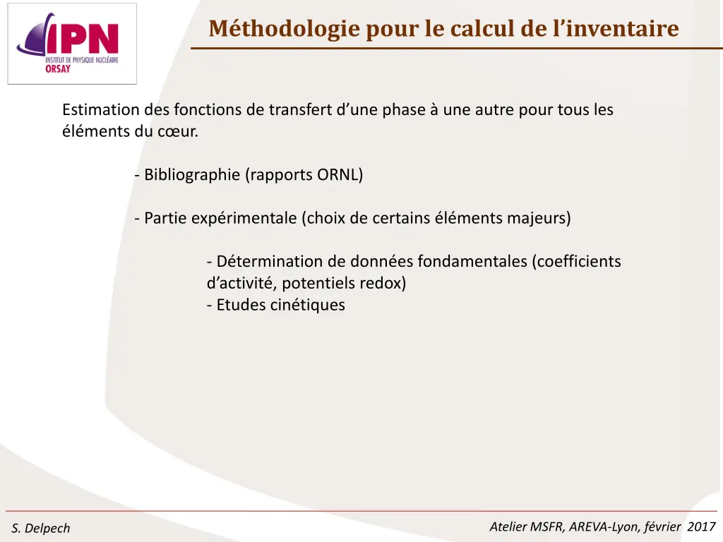 m thodologie pour le calcul de l inventaire