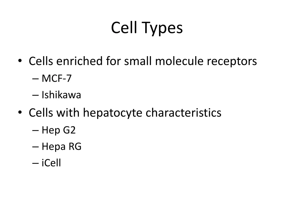 cell types