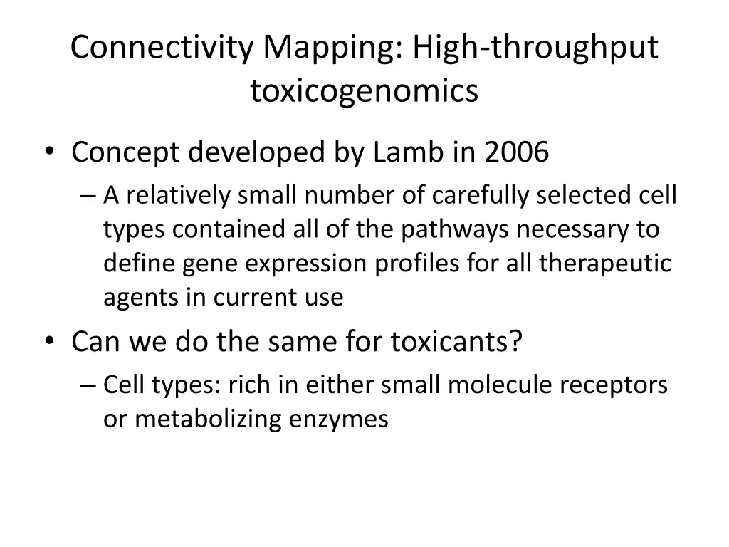 connectivity mapping high throughput