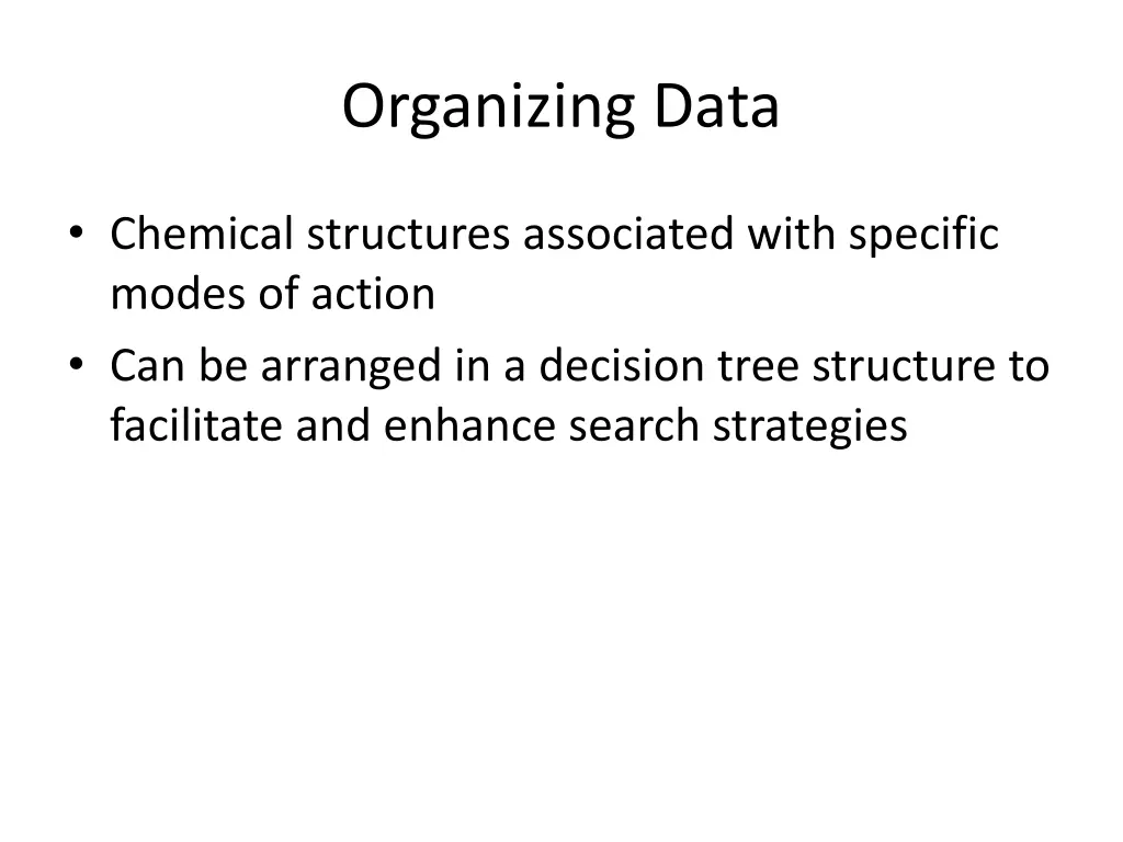 organizing data