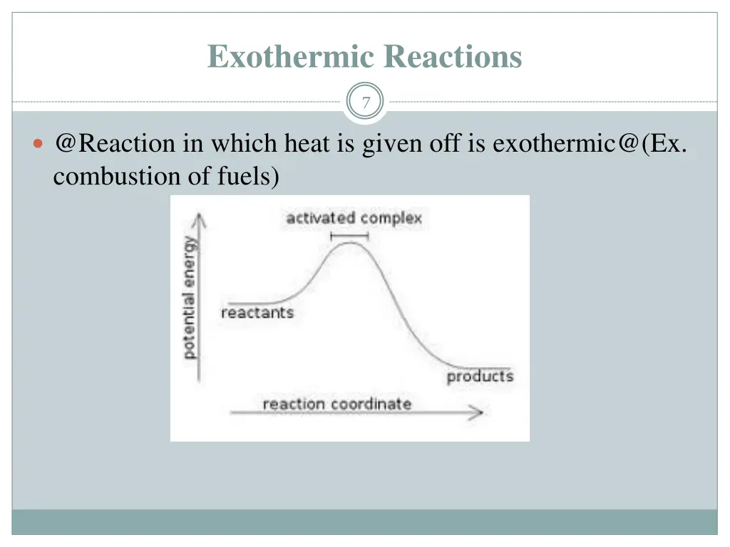 exothermic reactions