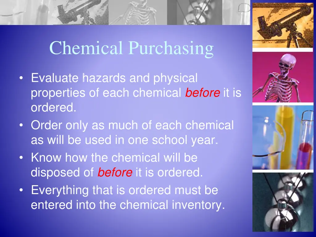 chemical purchasing