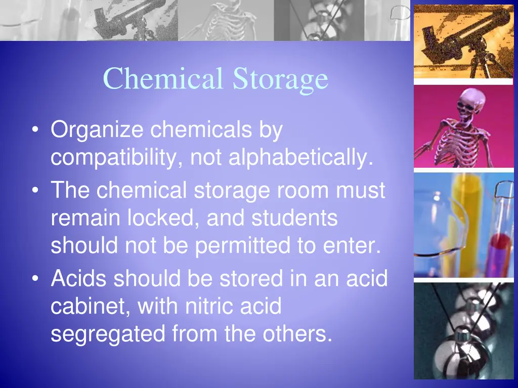 chemical storage