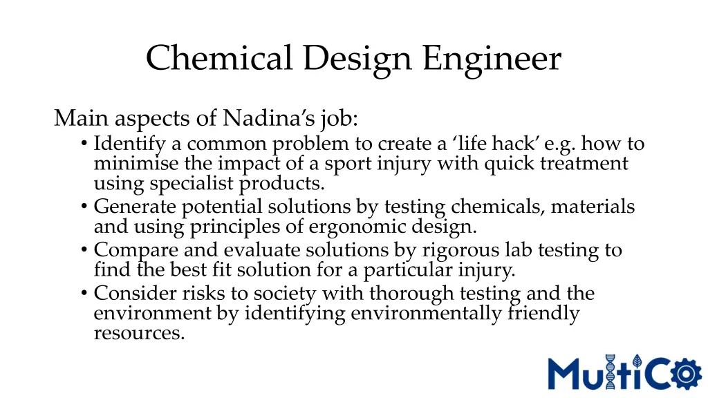 chemical design engineer