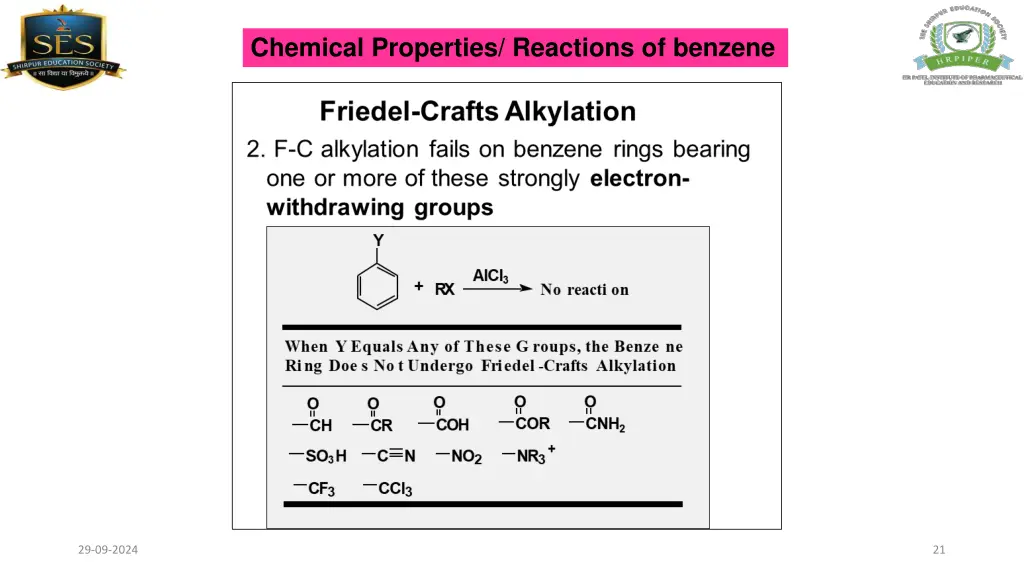 chemical properties reactions of benzene 15