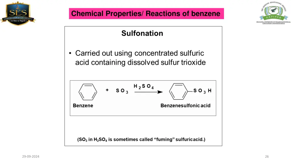 chemical properties reactions of benzene 19