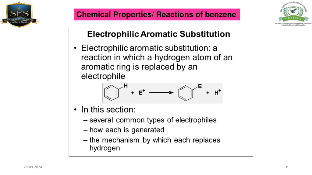 chemical properties reactions of benzene 3