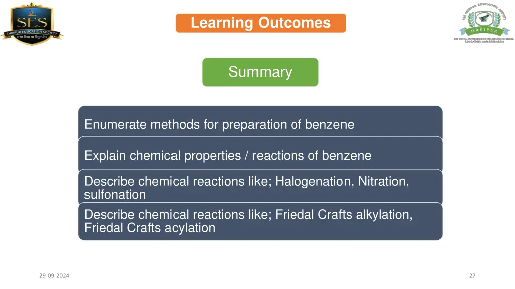 learning outcomes 1