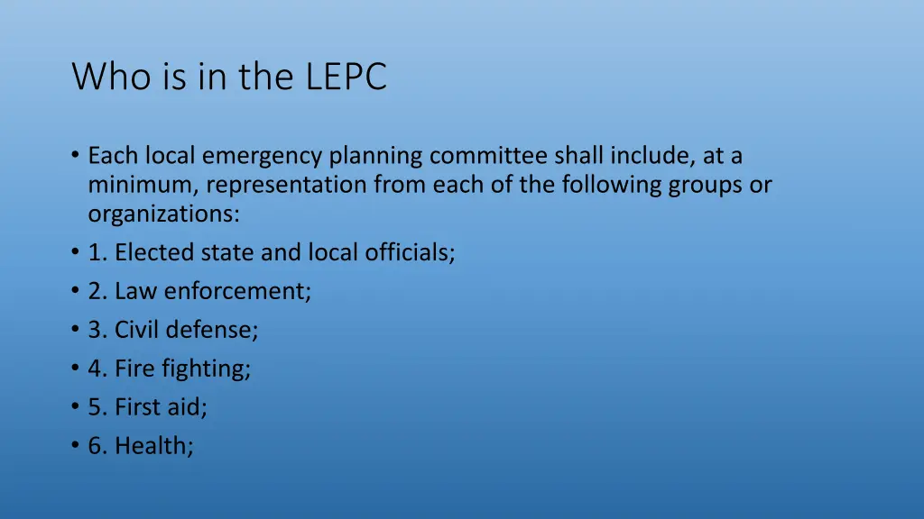 who is in the lepc