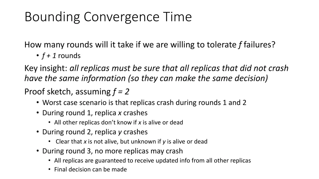 bounding convergence time