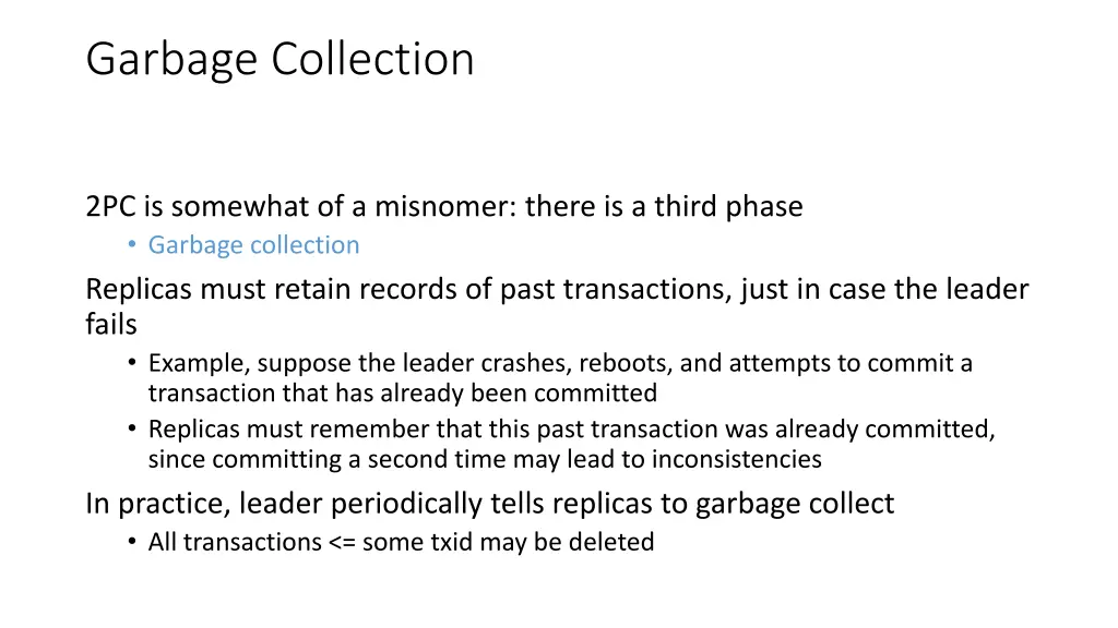 garbage collection