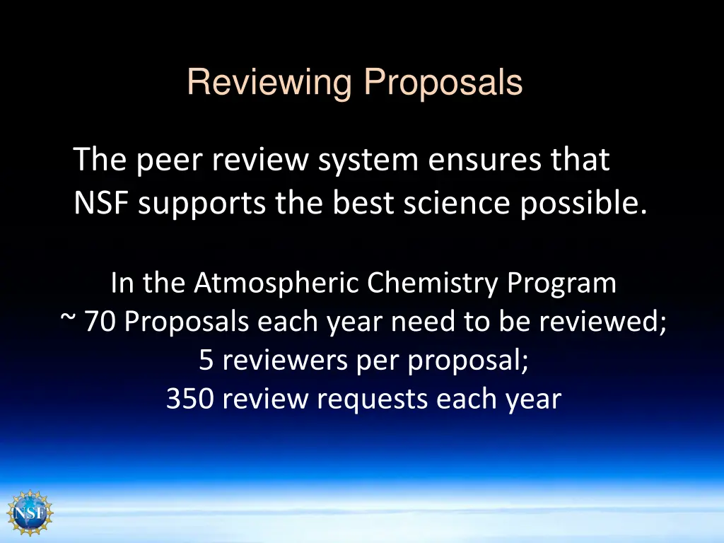 reviewing proposals