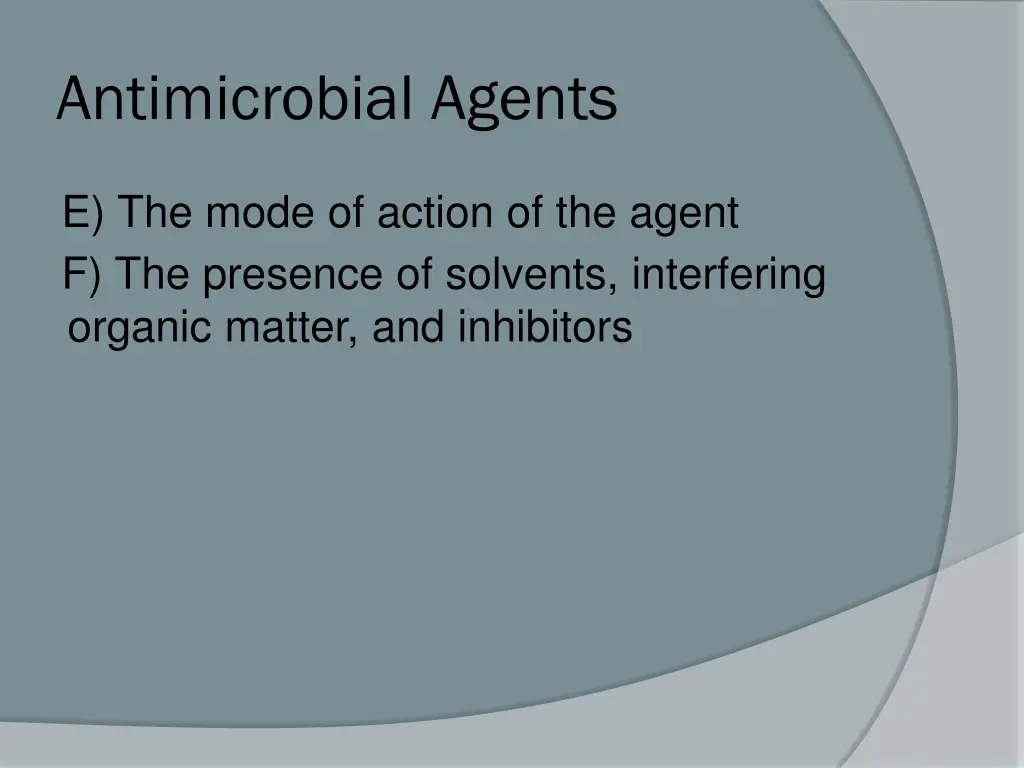 antimicrobial agents 1