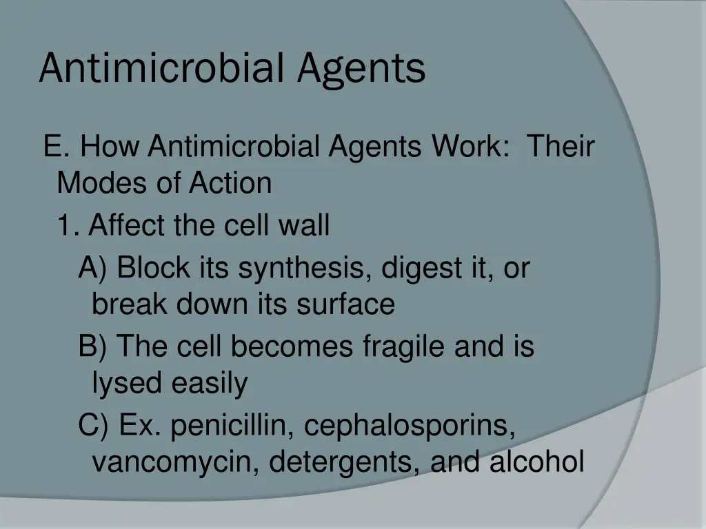 antimicrobial agents 2