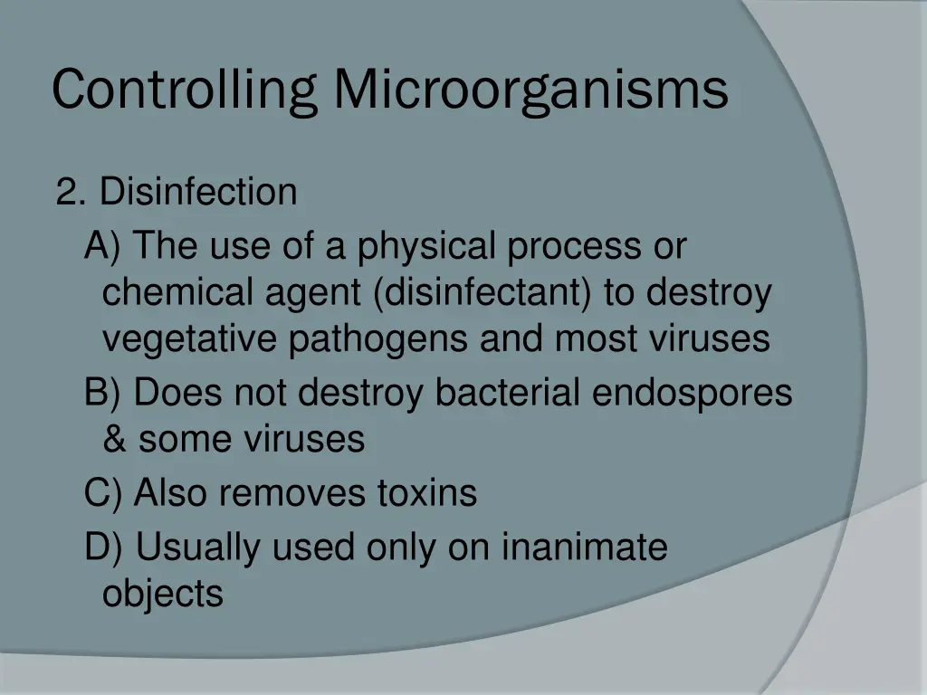 controlling microorganisms 3