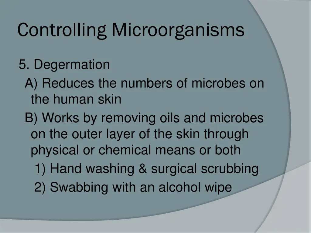 controlling microorganisms 6