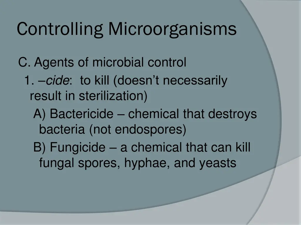 controlling microorganisms 7